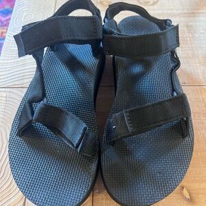 Teva Black Adjustable Strap Sport Sandals